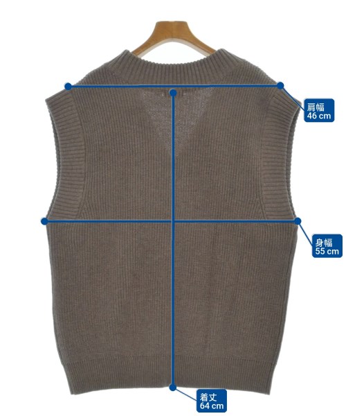 SHIPS（シップス）ベスト/ノースリーブ 茶 サイズ:F レディース/2200651897037