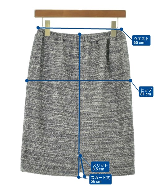 SHIPS（シップス）ひざ丈スカート 紺 サイズ:38(M位) レディース/2200645745023