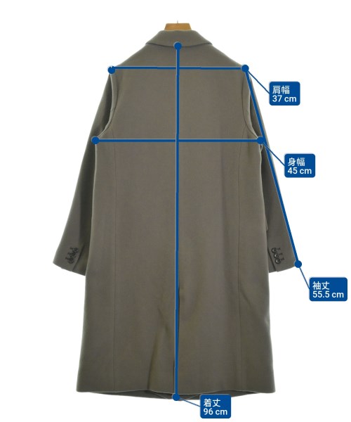 SHIPS（シップス）チェスターコート グレー サイズ:36(S位) レディース/2200657059019