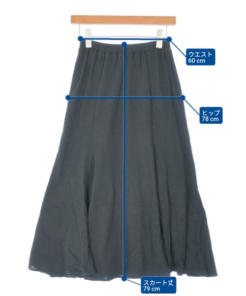 SHIPS（シップス）ロング・マキシ丈スカート 黒 サイズ:36(S位) レディース/2200661593011