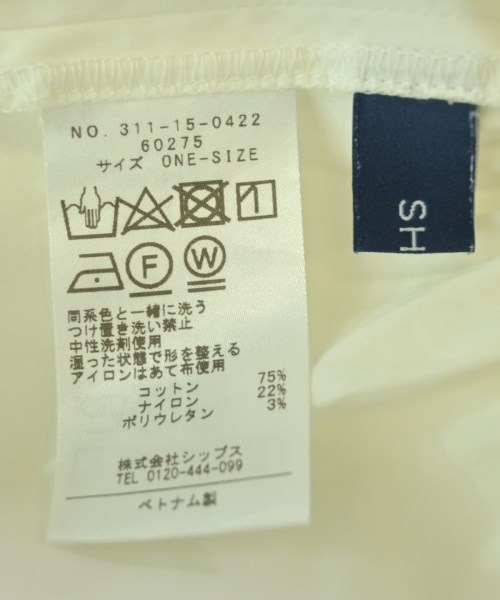 SHIPS（シップス）カジュアルシャツ 白 サイズ:ONE レディース/2200715743065