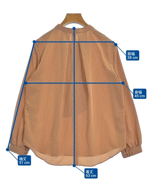 SHIPS（シップス）ブラウス 茶 サイズ:38(M位) レディース/2200645941104