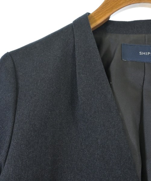 SHIPS（シップス）ノーカラージャケット 紺 サイズ:38(M位) レディース/2200652872019