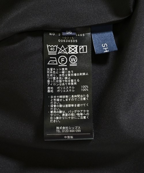 SHIPS（シップス）ワンピース 黒 サイズ:36(S位) レディース/2200703282033
