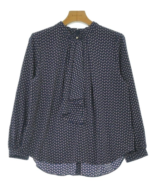 SHIPS(シップス)ブラウス 紺 サイズ:36(S位)/2200664613037