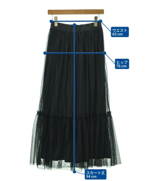 SHIPS（シップス）ロング・マキシ丈スカート 黒 サイズ:ONE レディース/2200668707046