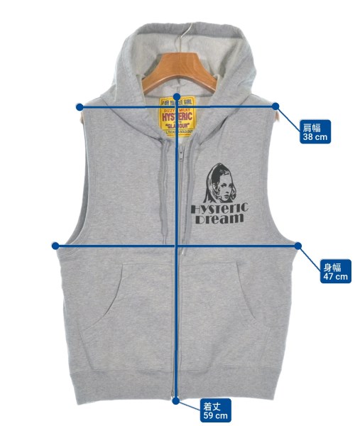 HYSTERIC GLAMOUR（ヒステリックグラマー）パーカー グレー サイズ:F レディース/2200642830012