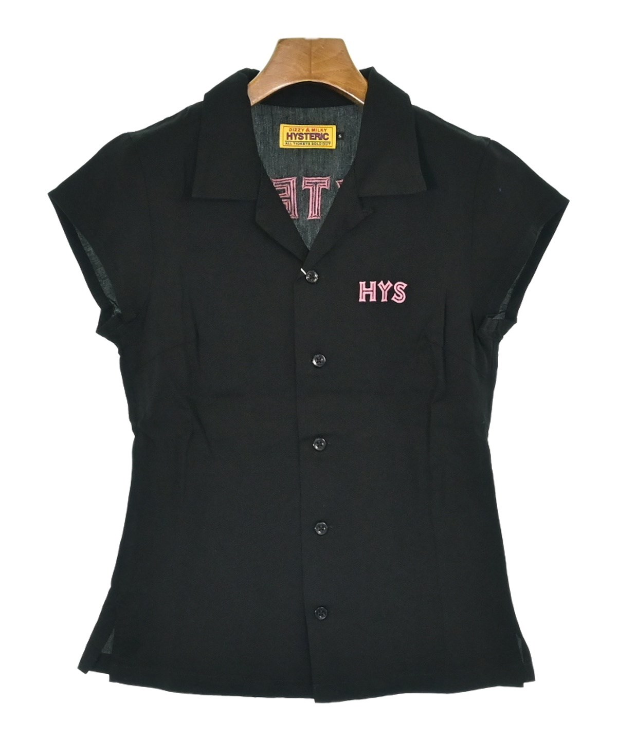 HYSTERIC GLAMOUR（ヒステリックグラマー）カジュアルシャツ 黒 サイズ