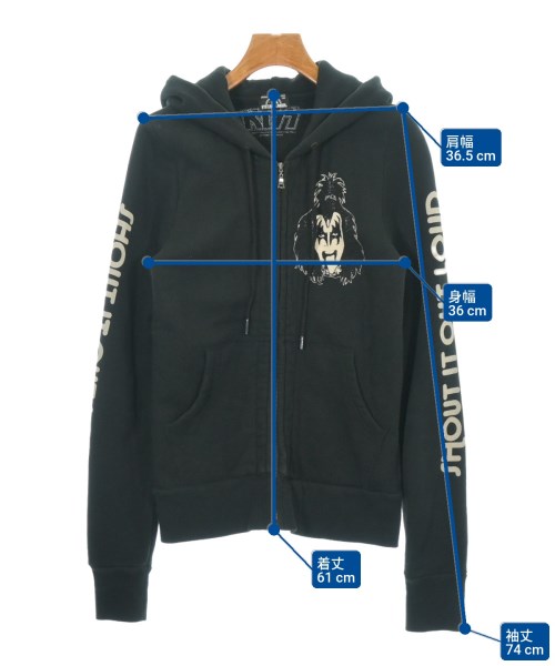 HYSTERIC GLAMOUR（ヒステリックグラマー）パーカー 黒 サイズ:F レディース/2200622137100