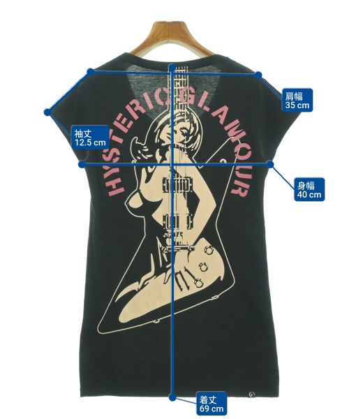 HYSTERIC GLAMOUR（ヒステリックグラマー）Tシャツ・カットソー 黒 サイズ:F レディース/2200672652233