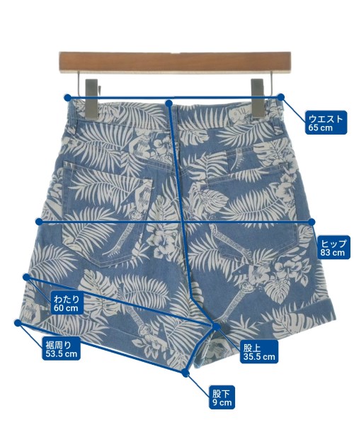 HYSTERIC GLAMOUR（ヒステリックグラマー）ショートパンツ 青 サイズ:S レディース/2200669771183