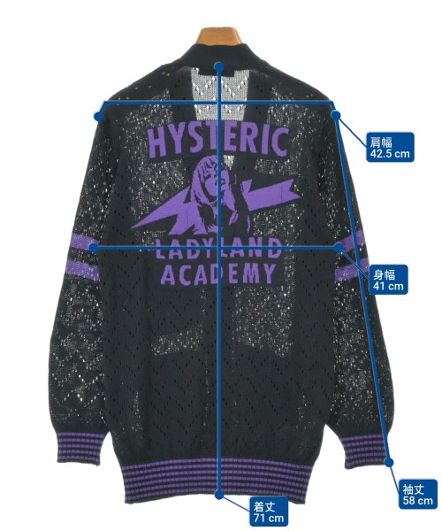 HYSTERIC GLAMOUR（ヒステリックグラマー）カーディガン 黒 サイズ:F レディース/2200695764081