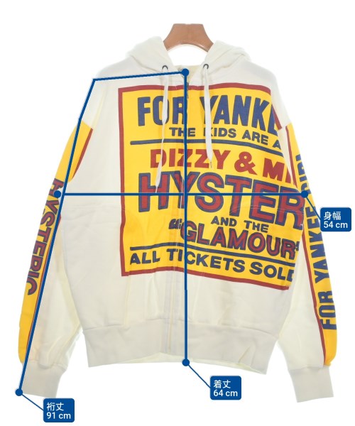 HYSTERIC GLAMOUR（ヒステリックグラマー）パーカー 白 サイズ:F レディース/2200649853045