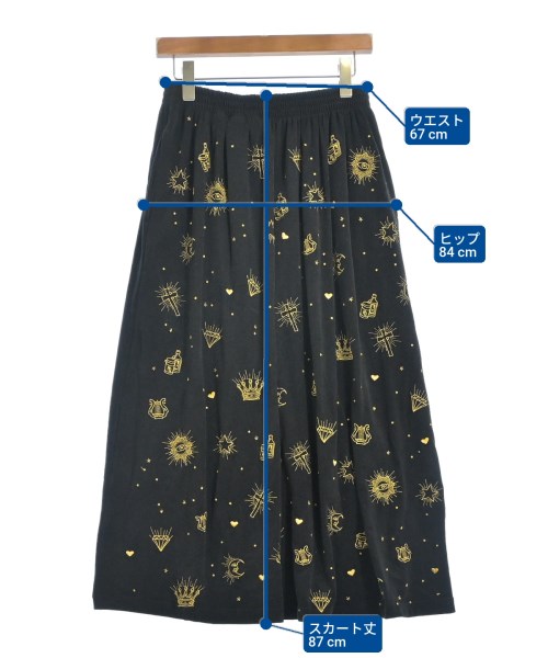 HYSTERIC GLAMOUR（ヒステリックグラマー）ロング・マキシ丈スカート 黒 サイズ:F レディース/2200649853069