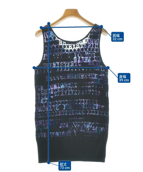 HYSTERIC GLAMOUR（ヒステリックグラマー）ベスト/ノースリーブ 黒 サイズ:-(M位) レディース/2200655438021