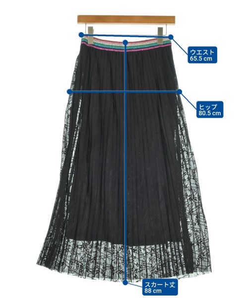 HYSTERIC GLAMOUR（ヒステリックグラマー）ロング・マキシ丈スカート 黒 サイズ:F レディース/2200654265024