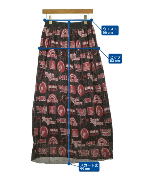 HYSTERIC GLAMOUR（ヒステリックグラマー）ロング・マキシ丈スカート 黒 サイズ:F レディース/2200714078137