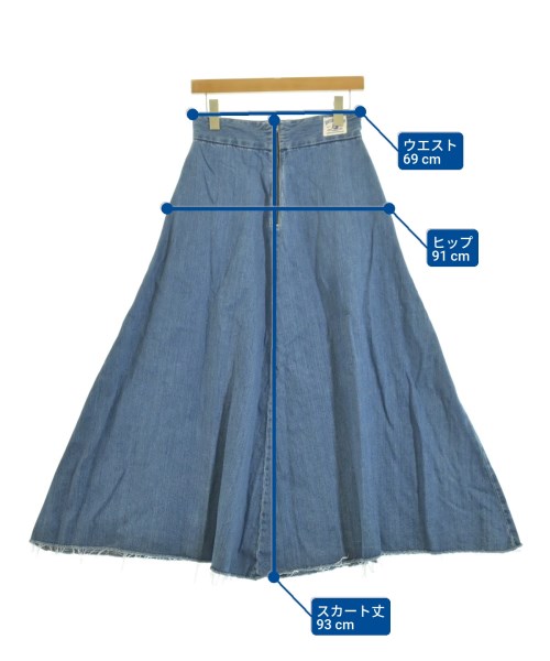 HYSTERIC GLAMOUR（ヒステリックグラマー）ロング・マキシ丈スカート 青 サイズ:M レディース/2200662327042