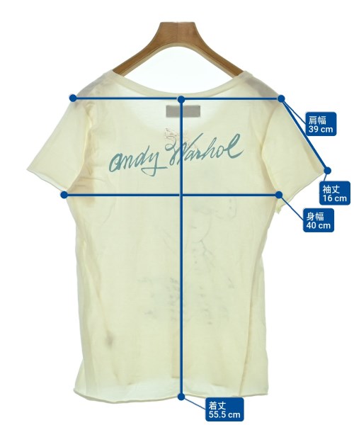 Andy Warhol BY HYSTERIC GLAMOUR（アンディウォーホルバイヒステリックグラマー）Tシャツ・カットソー 白 サイズ:F レディース/2200685459041