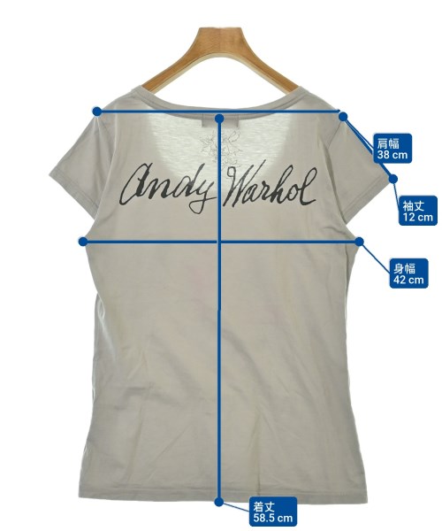 Andy Warhol BY HYSTERIC GLAMOUR（アンディウォーホルバイヒステリックグラマー）Tシャツ・カットソー グレー サイズ:F レディース/2200685459058