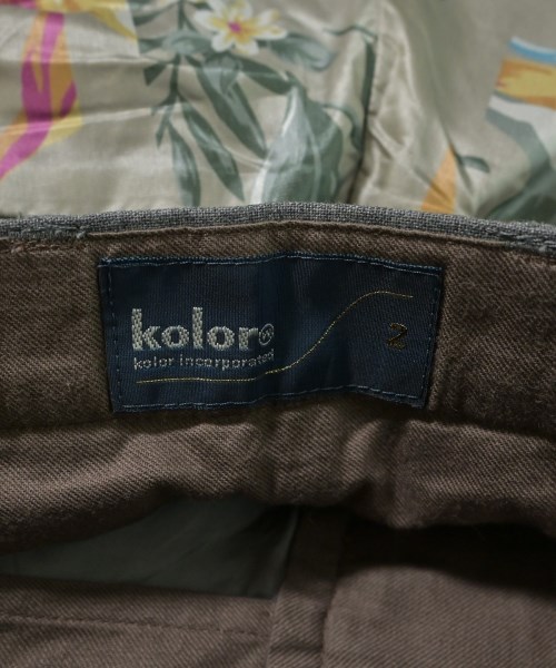 kolor（カラー）スラックス カーキ サイズ:2(M位) レディース/2200628160027