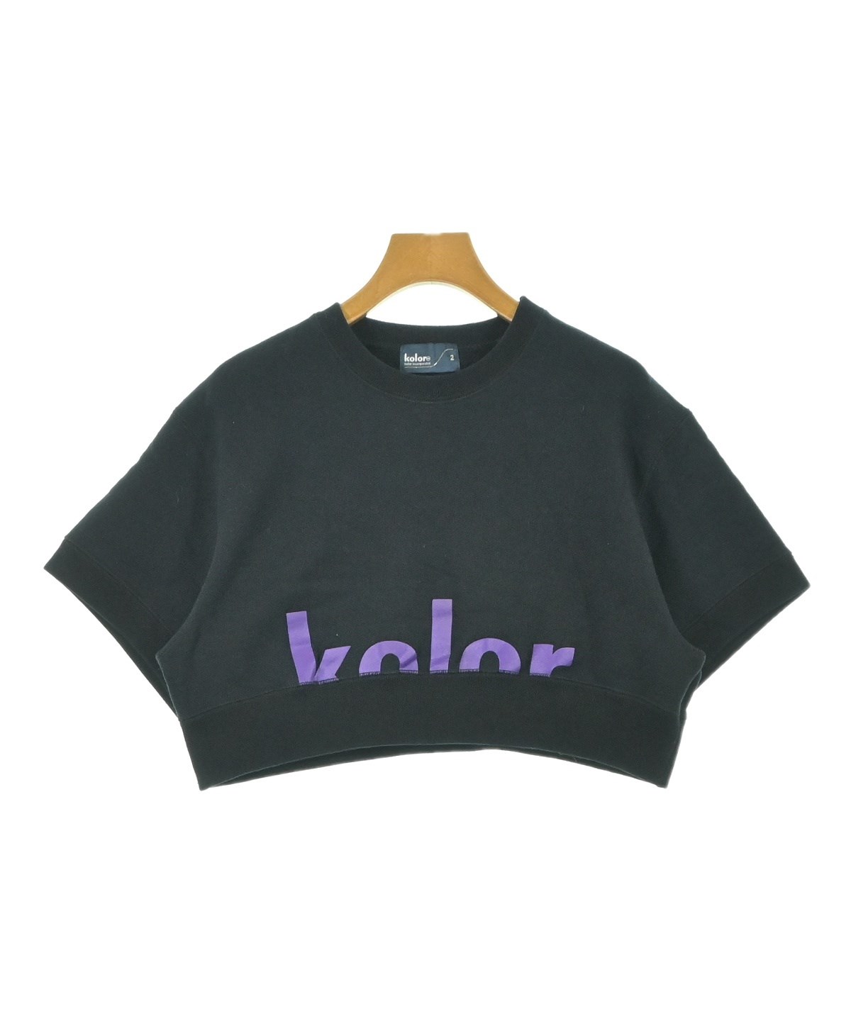 kolor スウェット サイズ2 ブラック kolor（カラー）スウェット 黒 サイズ:2(M位) レディース