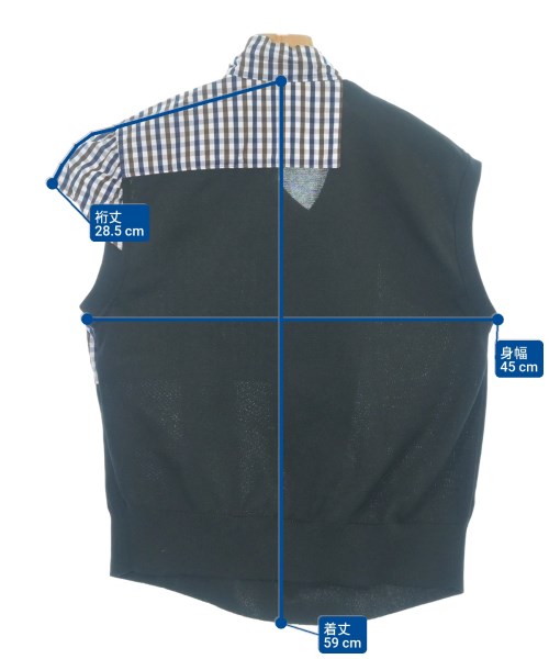 kolor（カラー）ベスト/ノースリーブ 黒 サイズ:2(M位) レディース/2200631636021