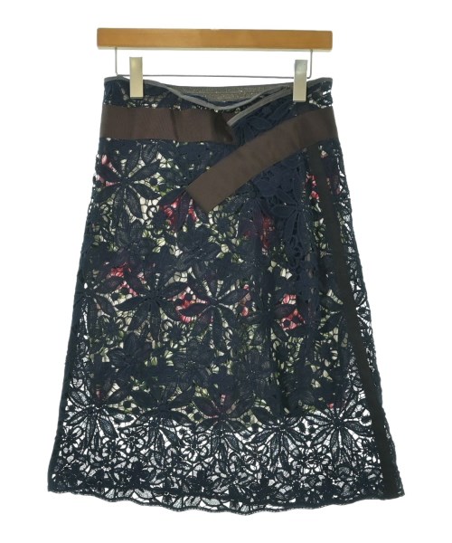 kolor（カラー）ひざ丈スカート 紺 サイズ:2(M位) レディース/2200648909118