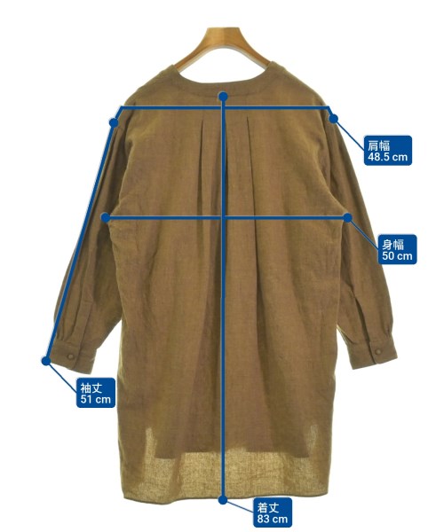HAVERSACK（ハバーサック）ブラウス 茶 サイズ:1(S位) レディース/2200658794049