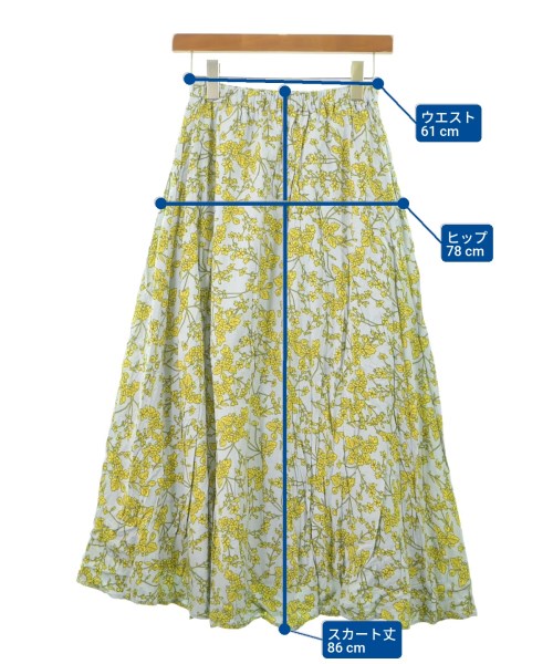 URBAN RESEARCH DOORS（アーバンリサーチドアーズ）ロング・マキシ丈スカート 黄 サイズ:M レディース/2200629995017