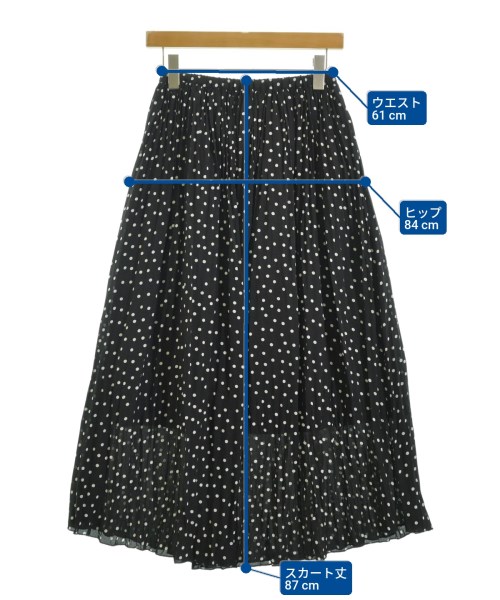 URBAN RESEARCH DOORS（アーバンリサーチドアーズ）ロング・マキシ丈スカート 黒 サイズ:1(S位) レディース/2200672277047