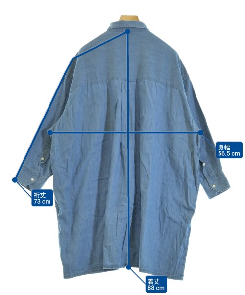 URBAN RESEARCH DOORS（アーバンリサーチドアーズ）シャツワンピース 青 サイズ:ONE レディース/2200676729023