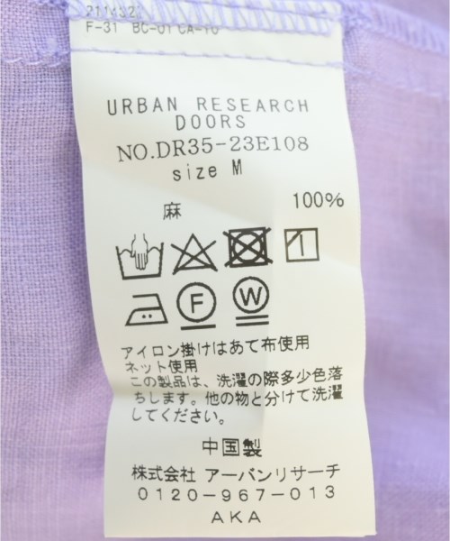 URBAN RESEARCH DOORS（アーバンリサーチドアーズ）ブラウス 紫 サイズ:M レディース/2200689309090