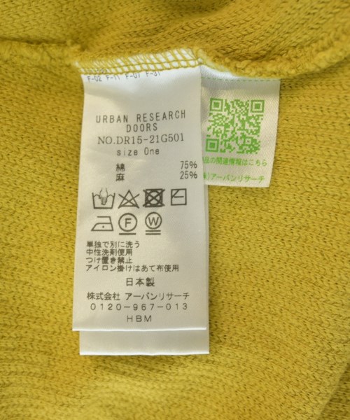 URBAN RESEARCH DOORS（アーバンリサーチドアーズ）ニット・セーター 黄 サイズ:ONE レディース/2200698013025