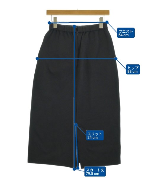 URBAN RESEARCH DOORS（アーバンリサーチドアーズ）ひざ丈スカート 黒 サイズ:S レディース/2200651561075