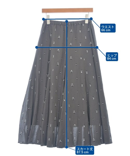 URBAN RESEARCH DOORS（アーバンリサーチドアーズ）ロング・マキシ丈スカート グレー サイズ:F レディース/2200702581076