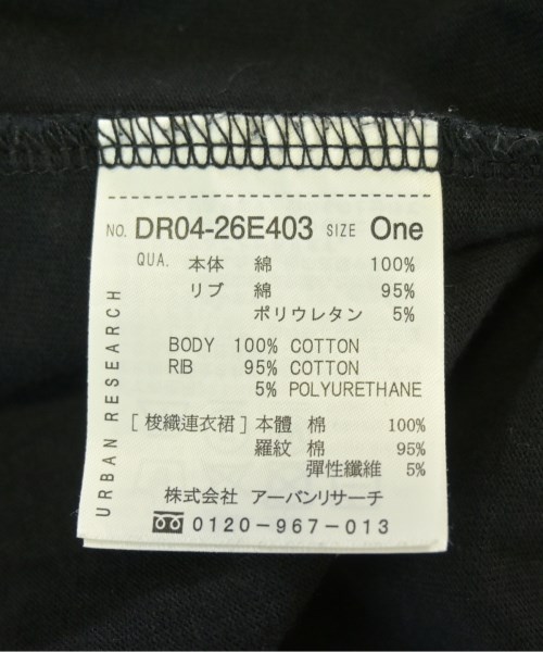 URBAN RESEARCH DOORS（アーバンリサーチドアーズ）ワンピース 黒 サイズ:ONE レディース/2200705422024
