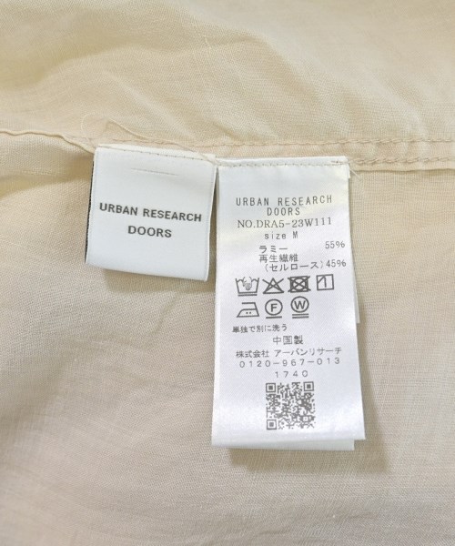 URBAN RESEARCH DOORS（アーバンリサーチドアーズ）カジュアルシャツ ベージュ サイズ:M レディース/2200701485177