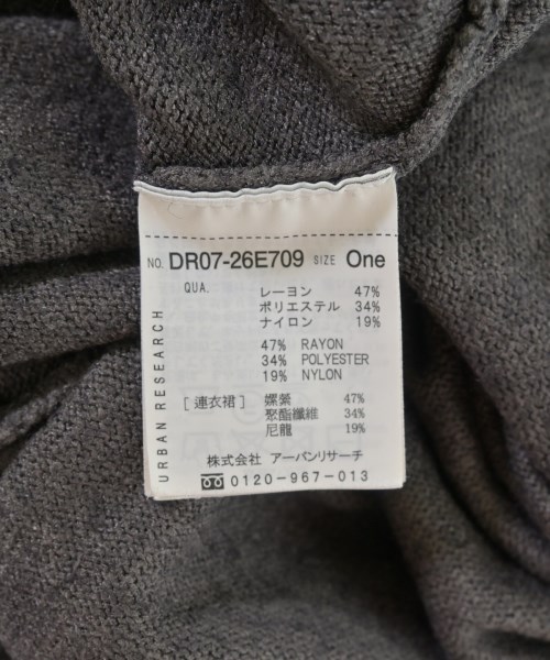 URBAN RESEARCH DOORS（アーバンリサーチドアーズ）ワンピース グレー サイズ:ONE レディース/2200706163049