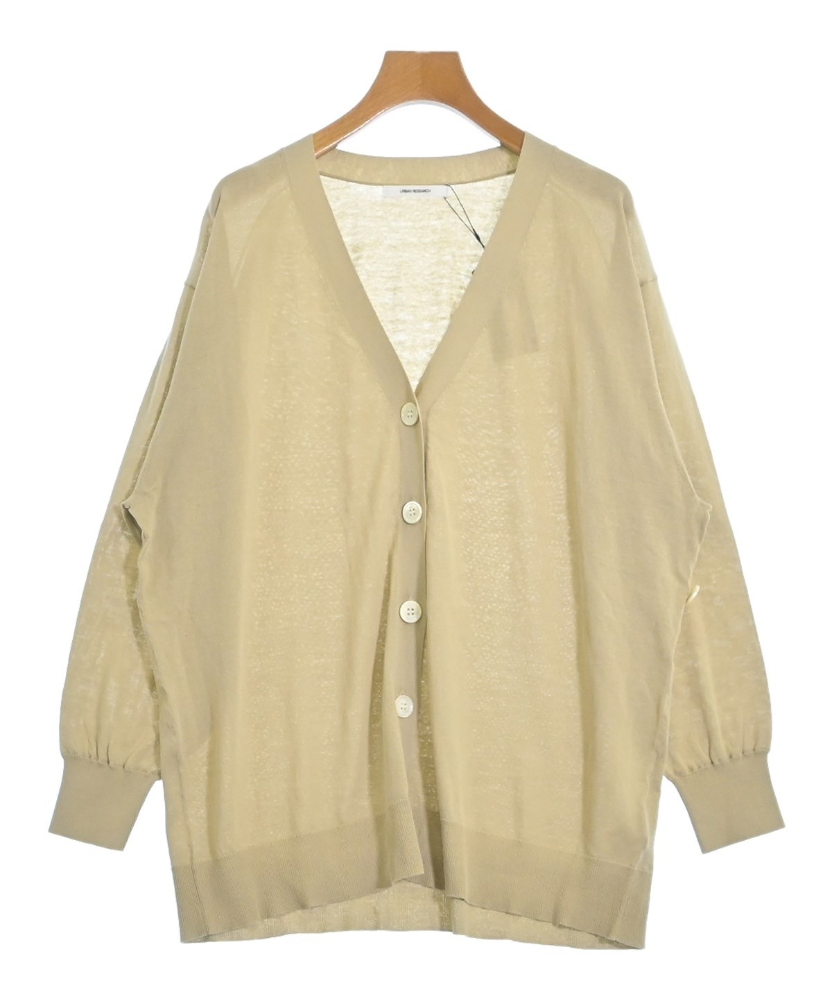 アプワイザーリッシェ カーディガン ベージュ アースカラー 古着 URBAN RESEARCH（アーバンリサーチ）カーディガン ベージュ サイズ:F