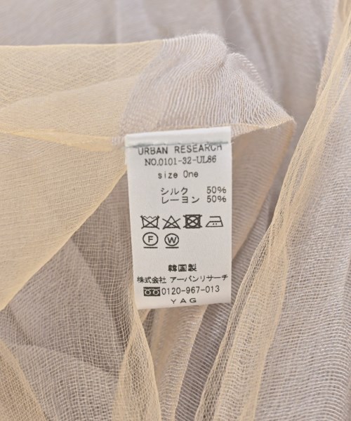 URBAN RESEARCH（アーバンリサーチ）ストール ベージュ サイズ:- レディース/2200617024064