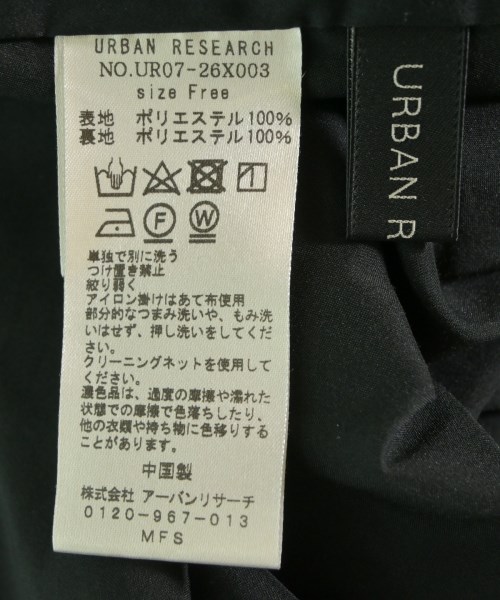 URBAN RESEARCH（アーバンリサーチ）ワンピース 黒 サイズ:F レディース/2200610392030