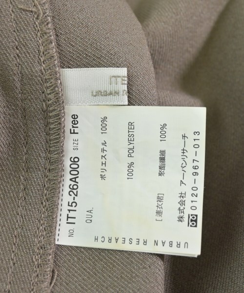 URBAN RESEARCH（アーバンリサーチ）ワンピース 茶 サイズ:F レディース/2200692913055