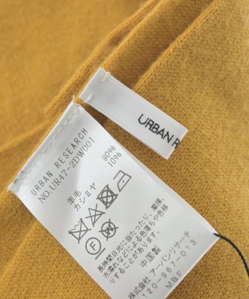 URBAN RESEARCH（アーバンリサーチ）ストール 黄 サイズ:- レディース/2200650816138