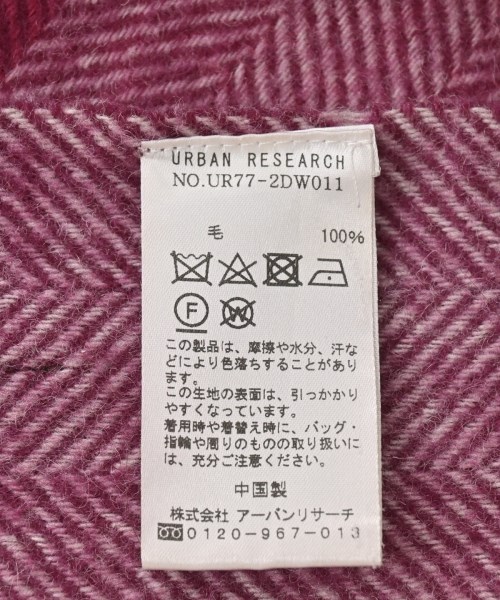URBAN RESEARCH（アーバンリサーチ）マフラー ピンク サイズ:- レディース/2200662779070