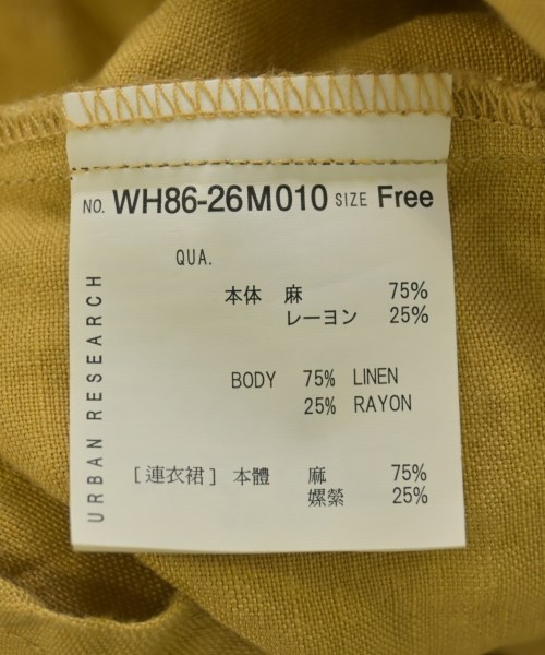 URBAN RESEARCH（アーバンリサーチ）ワンピース 黄 サイズ:F レディース/2200723618034