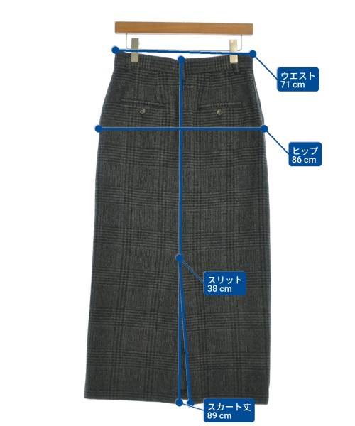 BEAUTY&YOUTH UNITED ARROWS（ビューティーアンドユースユナイテッドアローズ）ロング・マキシ丈スカート グレー サイズ:S レディース/2200637643016