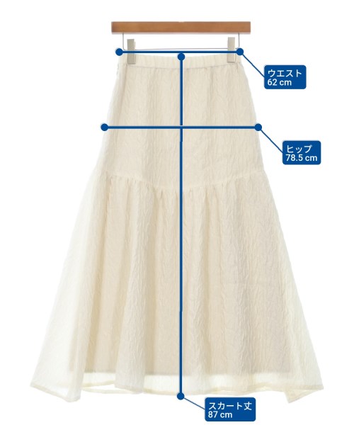 BEAUTY&YOUTH UNITED ARROWS（ビューティーアンドユースユナイテッドアローズ）ロング・マキシ丈スカート 白 サイズ:XS レディース/2200617513018