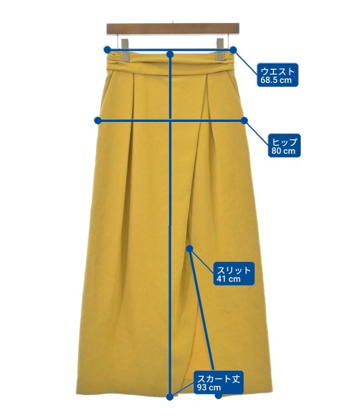 BEAUTY&YOUTH UNITED ARROWS（ビューティーアンドユースユナイテッドアローズ）ロング・マキシ丈スカート 黄 サイズ:M レディース/2200644453141