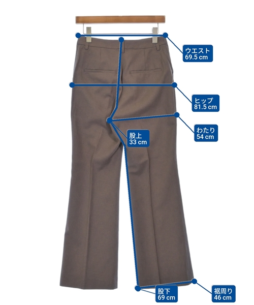 BEAUTY&YOUTH UNITED ARROWS（ビューティーアンドユースユナイテッドアローズ）スラックス 茶 サイズ:L レディース/2200628683403